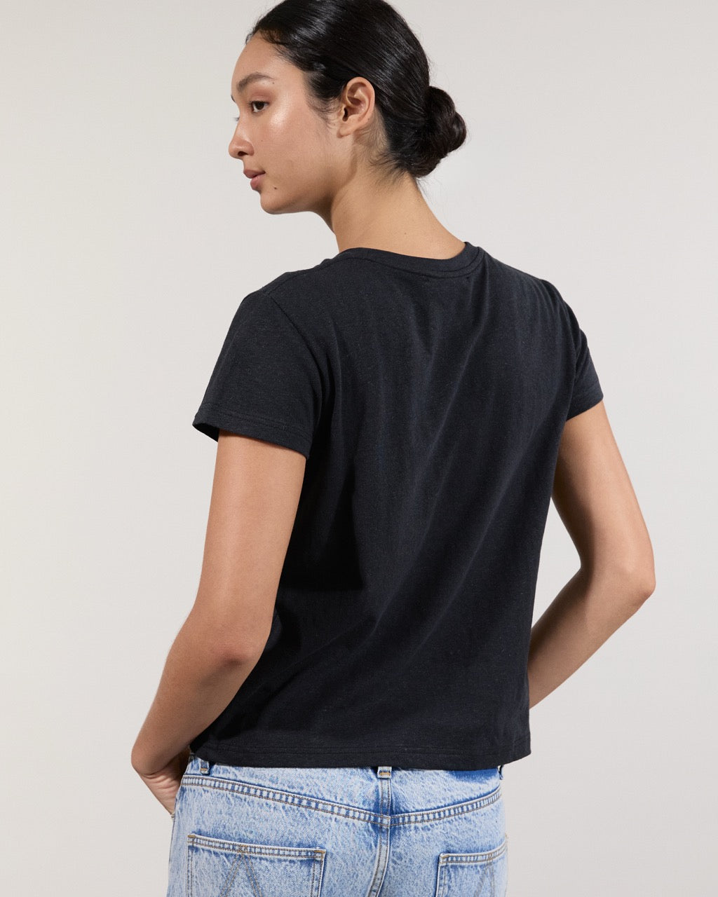 Wardrobe I - AMR Hand Writing Logo Hemp Slim-fit T-Shirt in Black