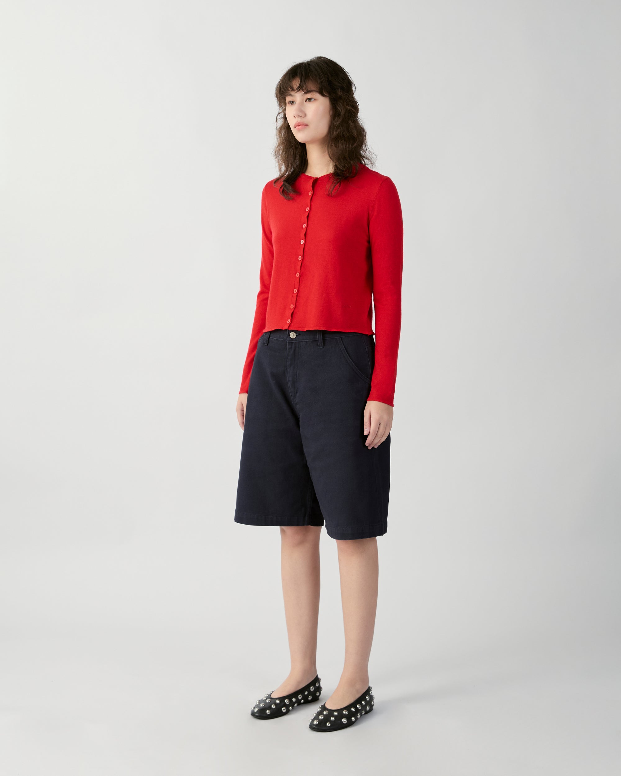 En Couleurs - AMR Bermuda Shorts in Faded Navy