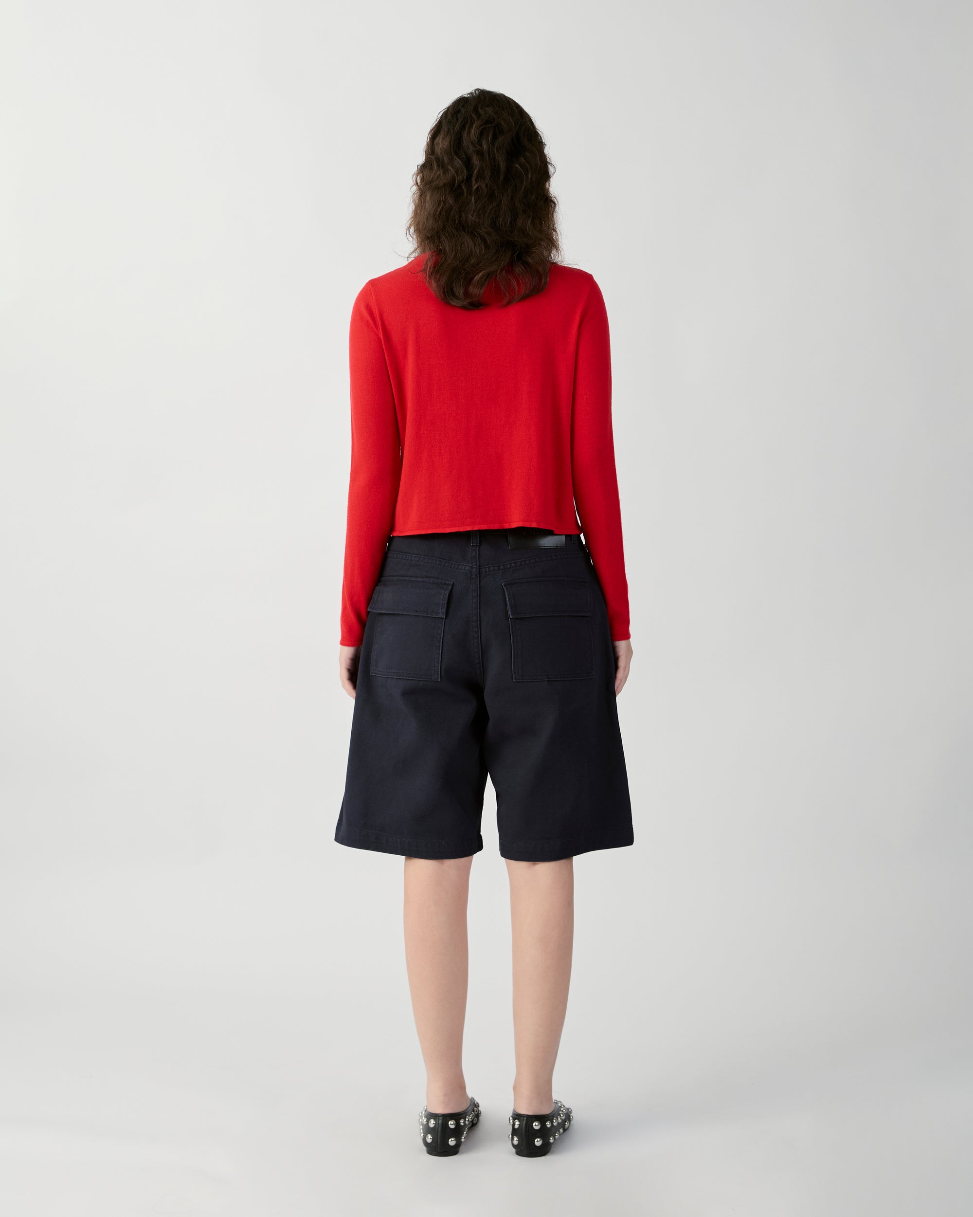 En Couleurs - Essential Cashmere Cardigan in Red