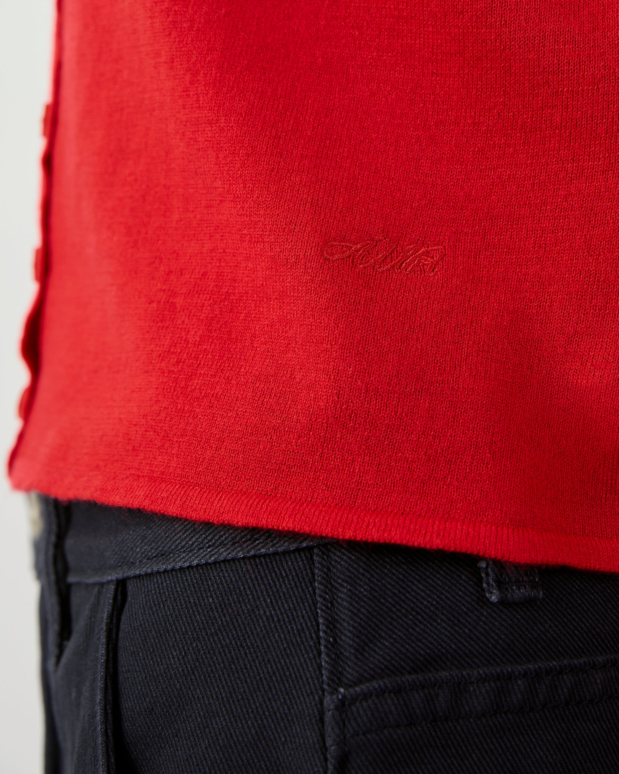 En Couleurs - Essential Cashmere Cardigan in Red