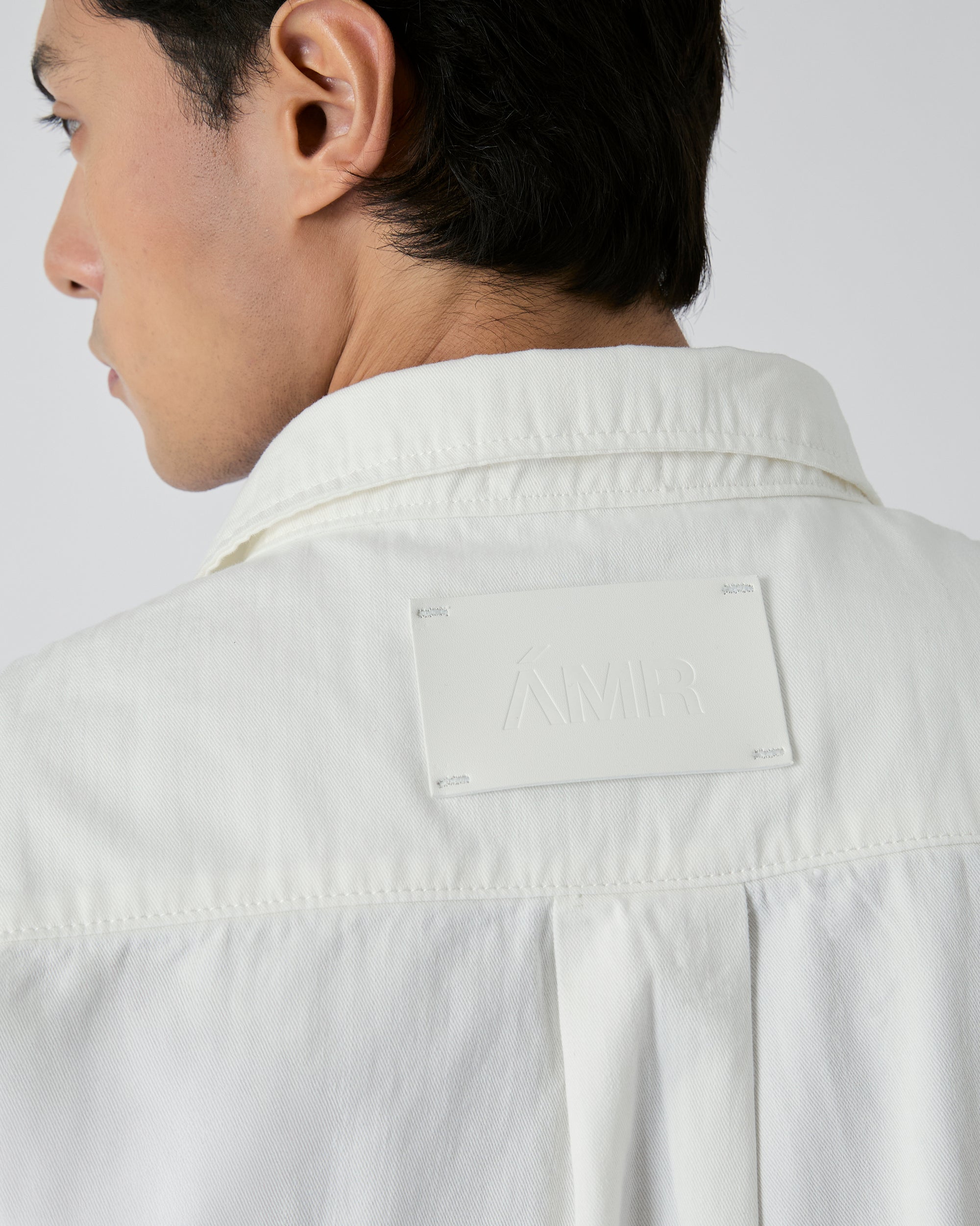 Découvrir - Oversized Denim Shirt in Off White