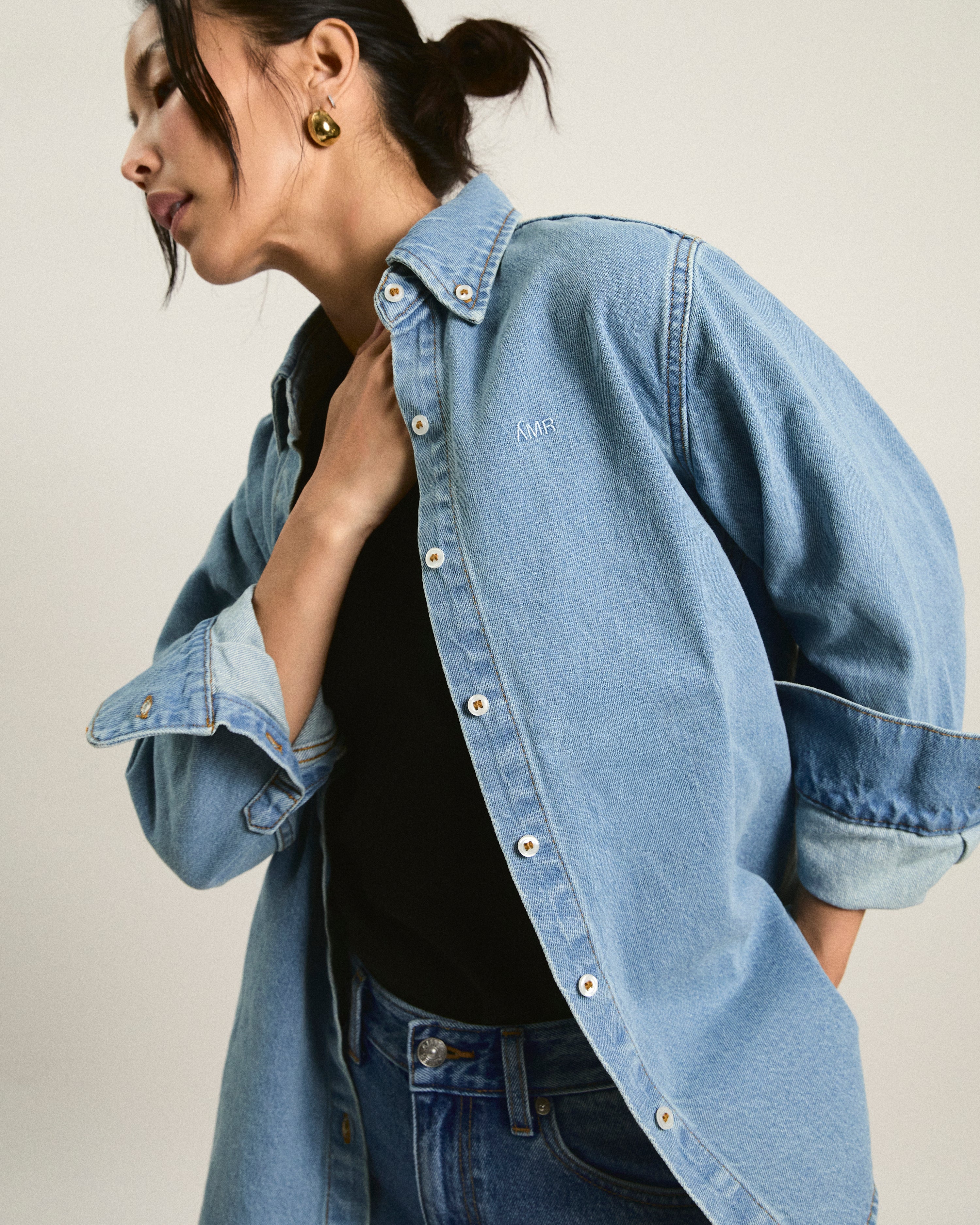 AMR DE SAISON ( AIMER ) - Essential Regular Fit Shirt in Light Denim