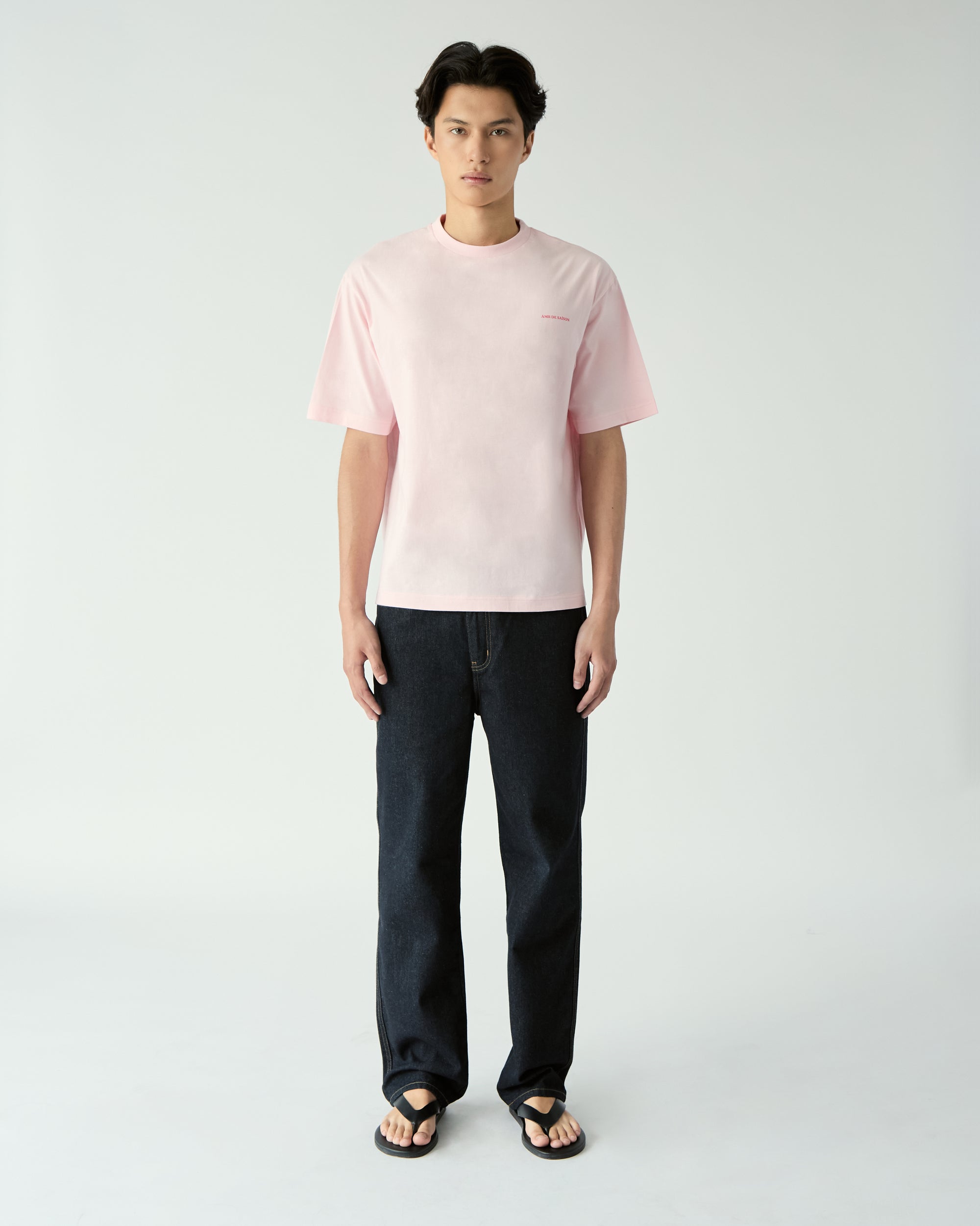 Le soleil d'ete - Palm Tree Oversized T-Shirt in Pink