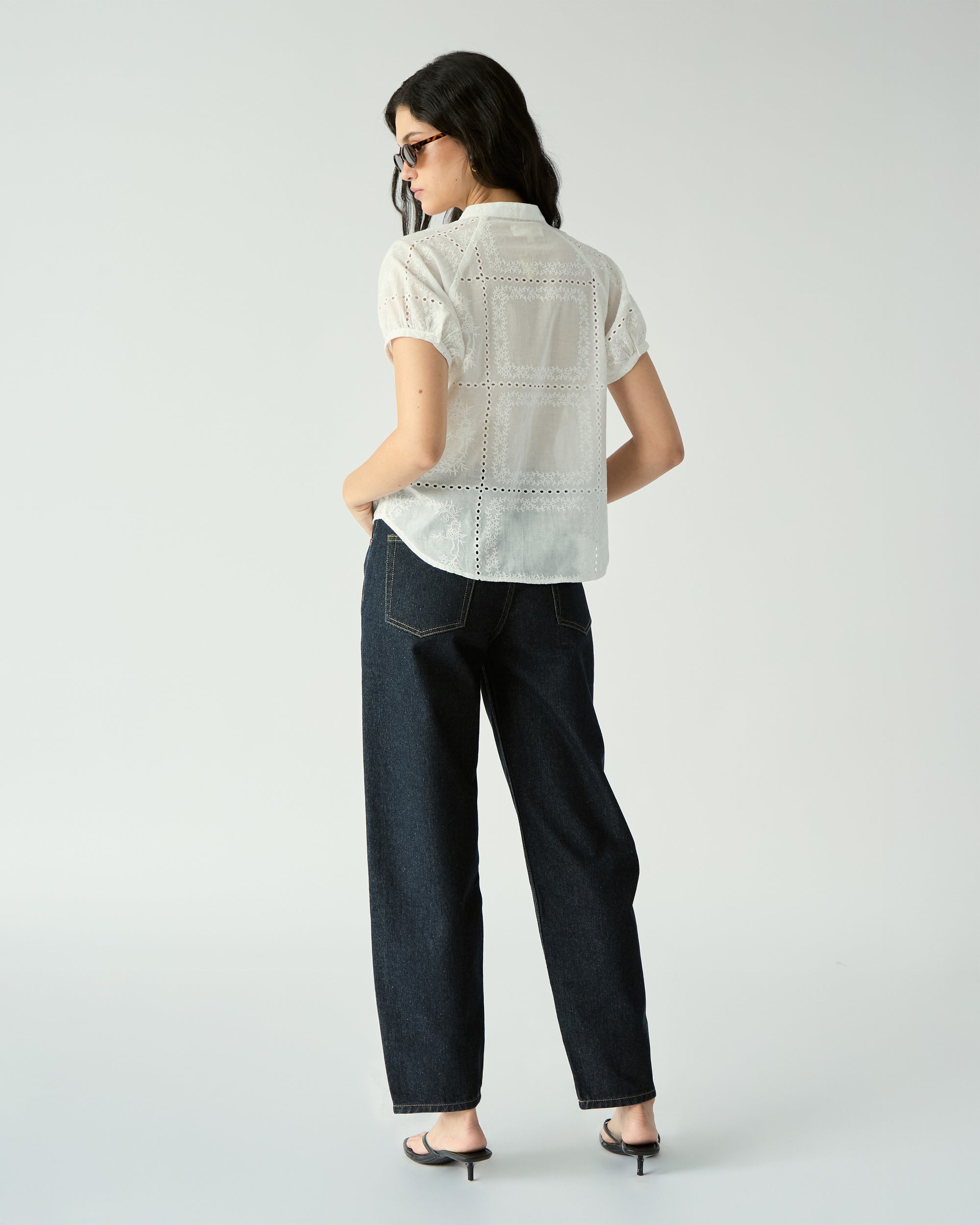Le soleil d'ete - Low Rise Balloon Jeans in Raw Denim