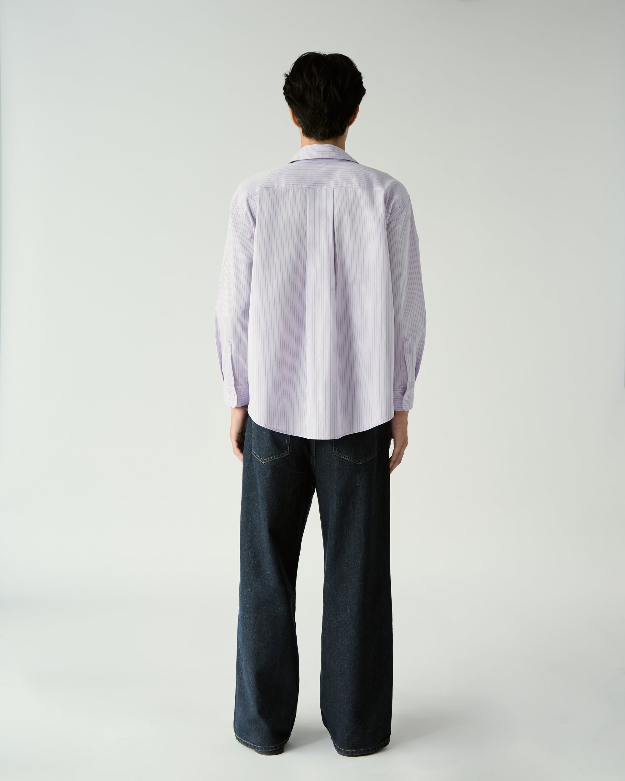 Le soleil d'ete - Oversized Shirt in Purple Stripe