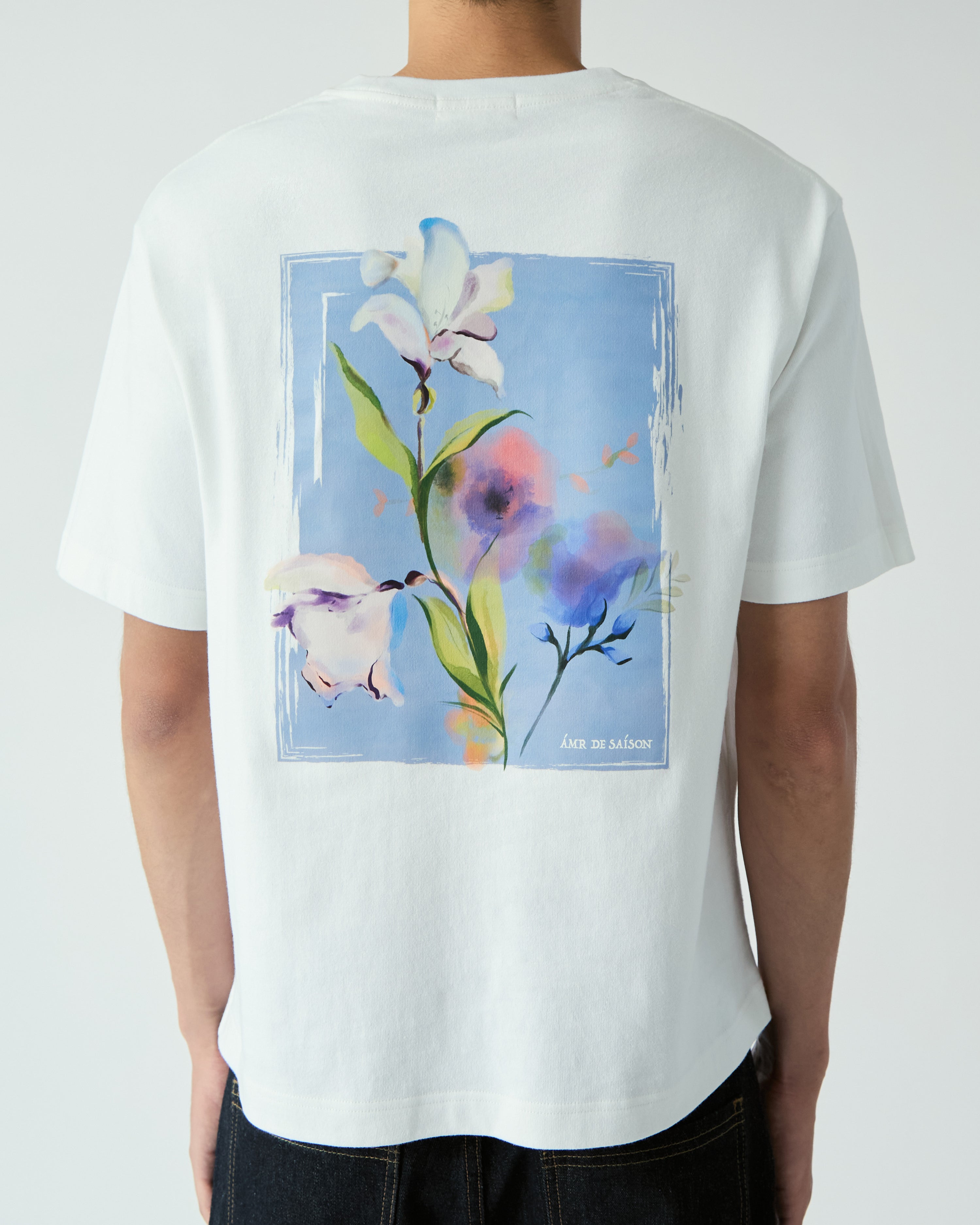 Fleurs et Printemps - AMR Floral Logo T-Shirt in White
