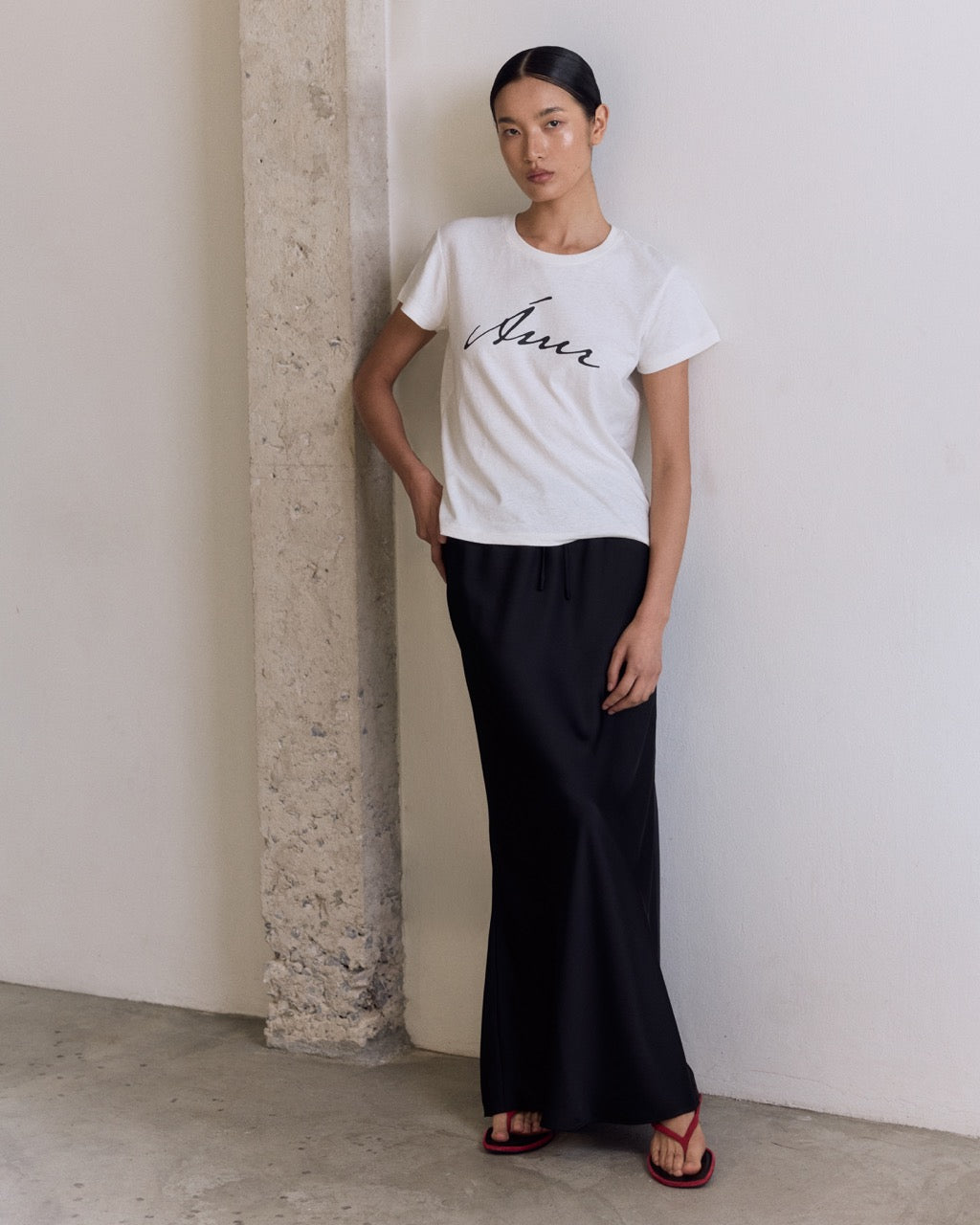 Wardrobe I - AMR Elastic Maxi Skirt in Black