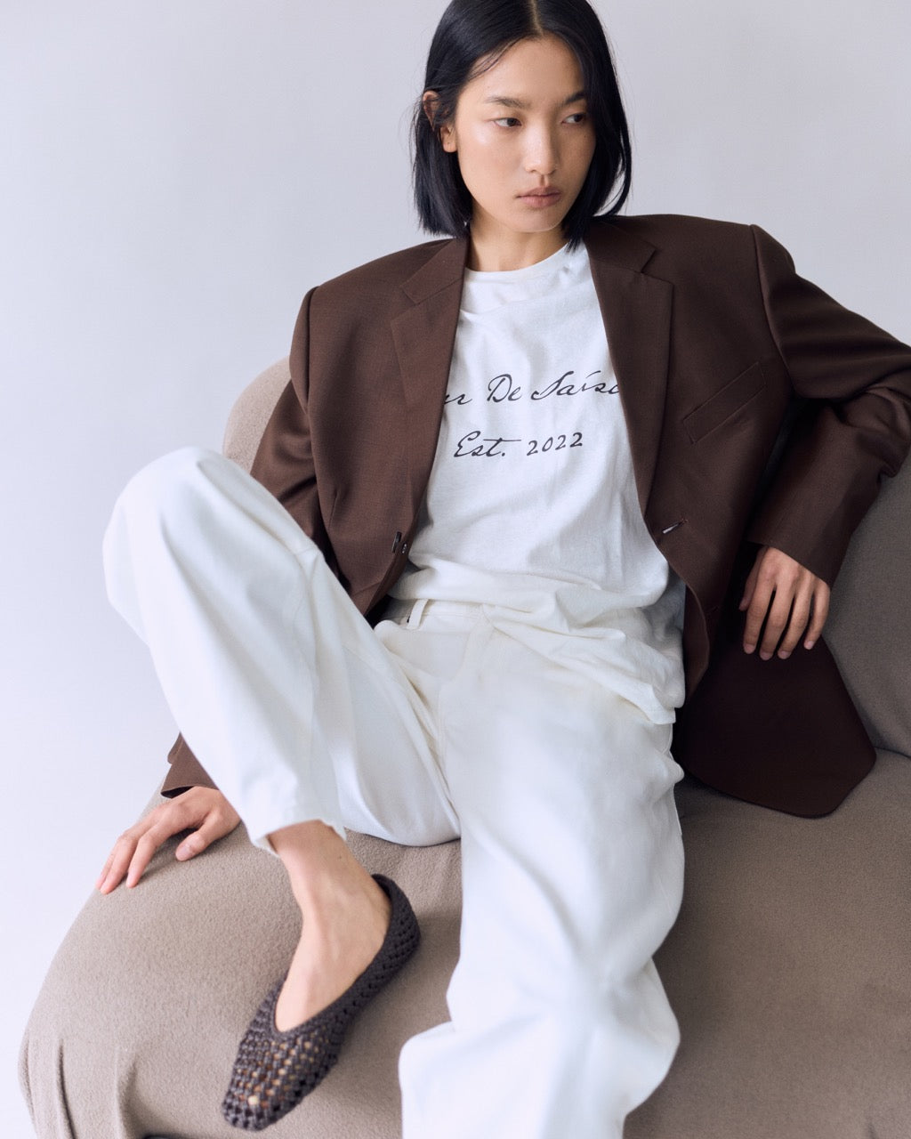 Wardrobe I - AMR Single-Breasted Blazer in Brown