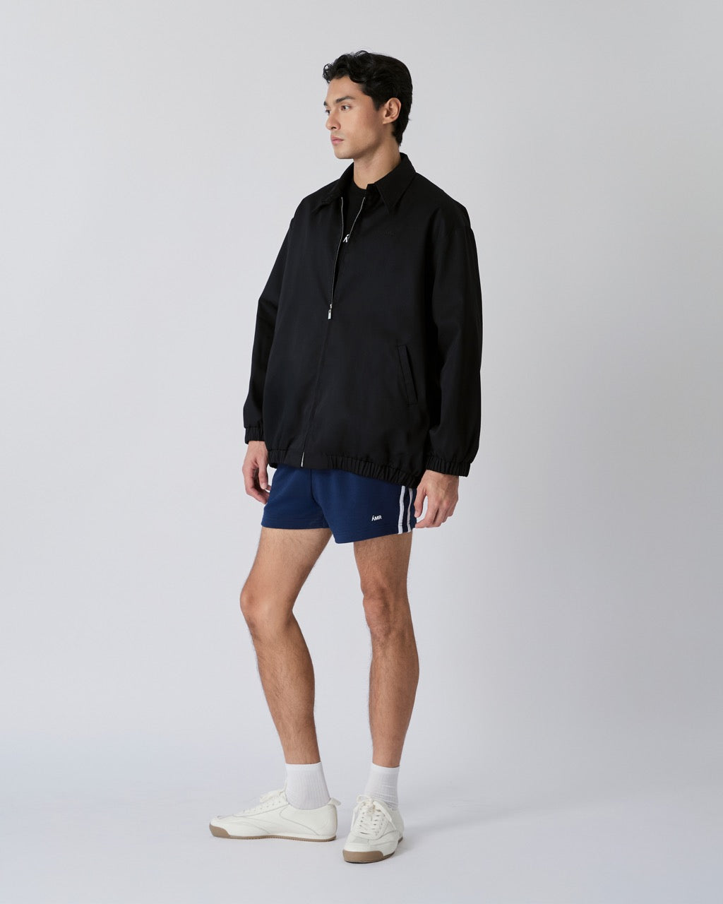 Découvrir - Cotton Bomber Jacket in Black