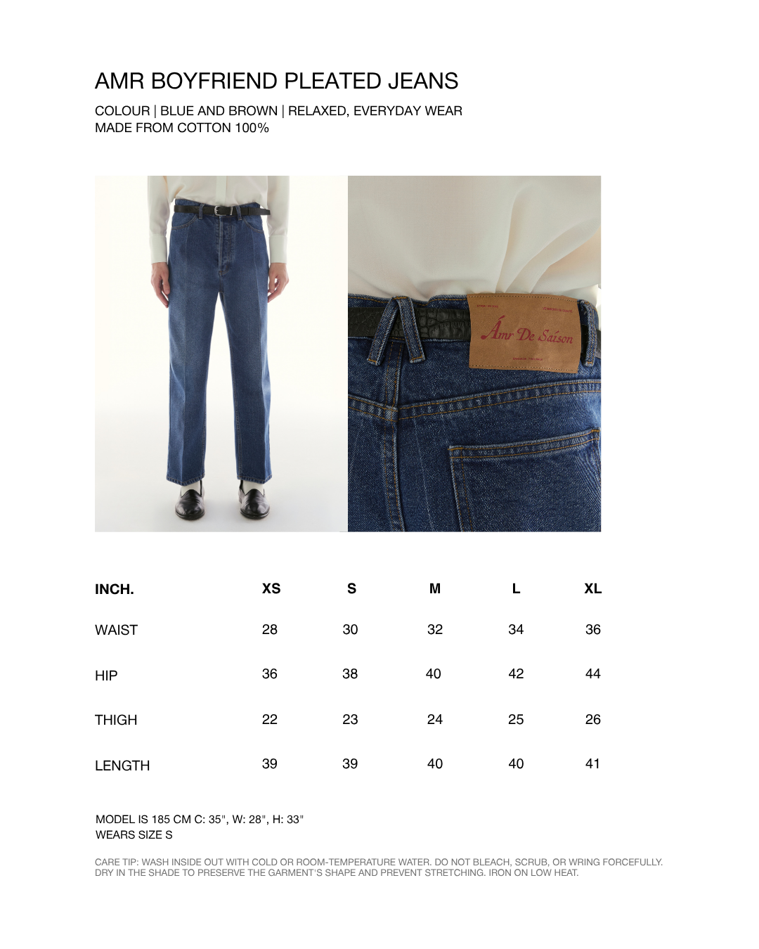 Le Fauve - AMR Boyfriends Pleated Jeans in Brown