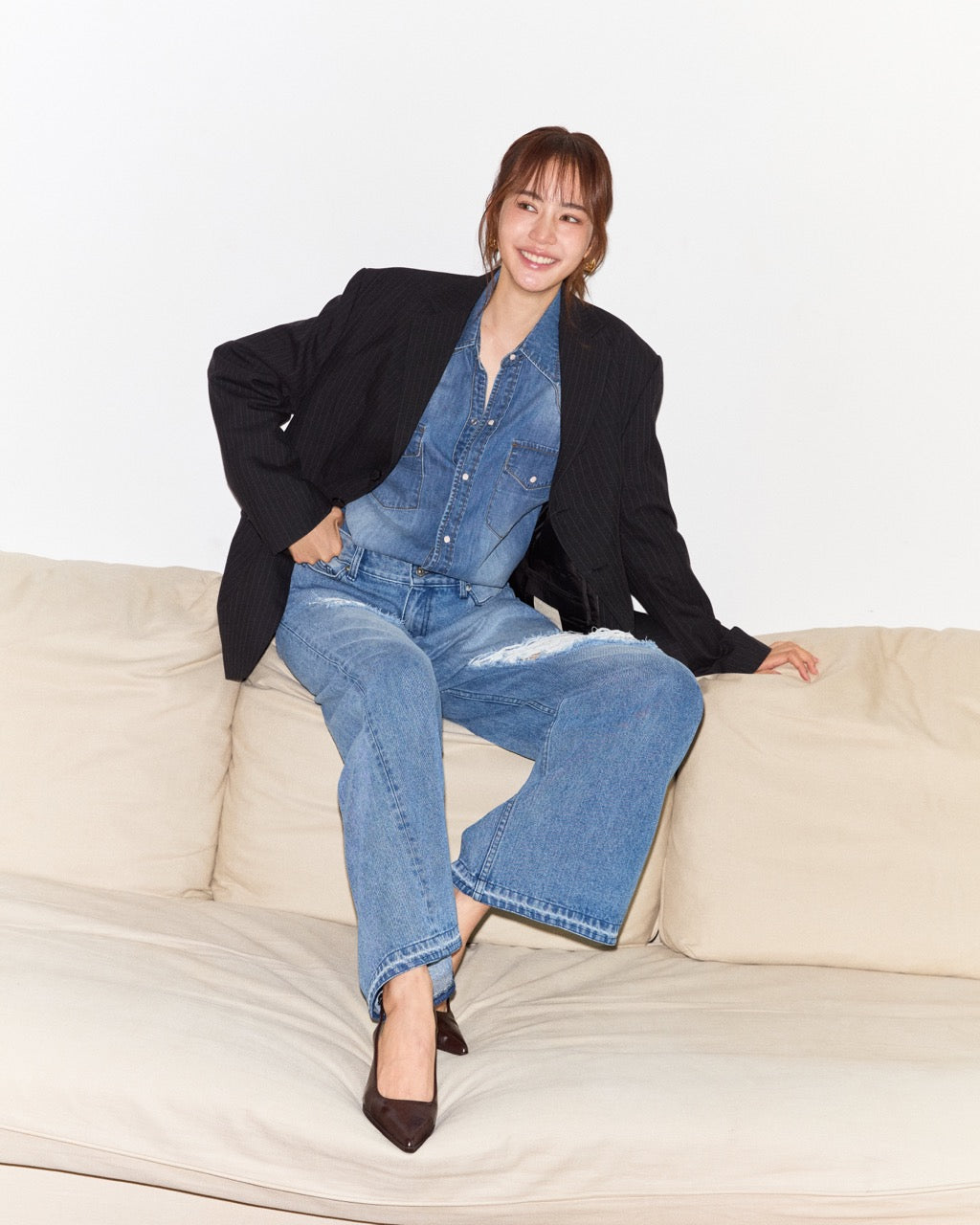 Découvrir - Denim Work Shirt in Indigo Denim