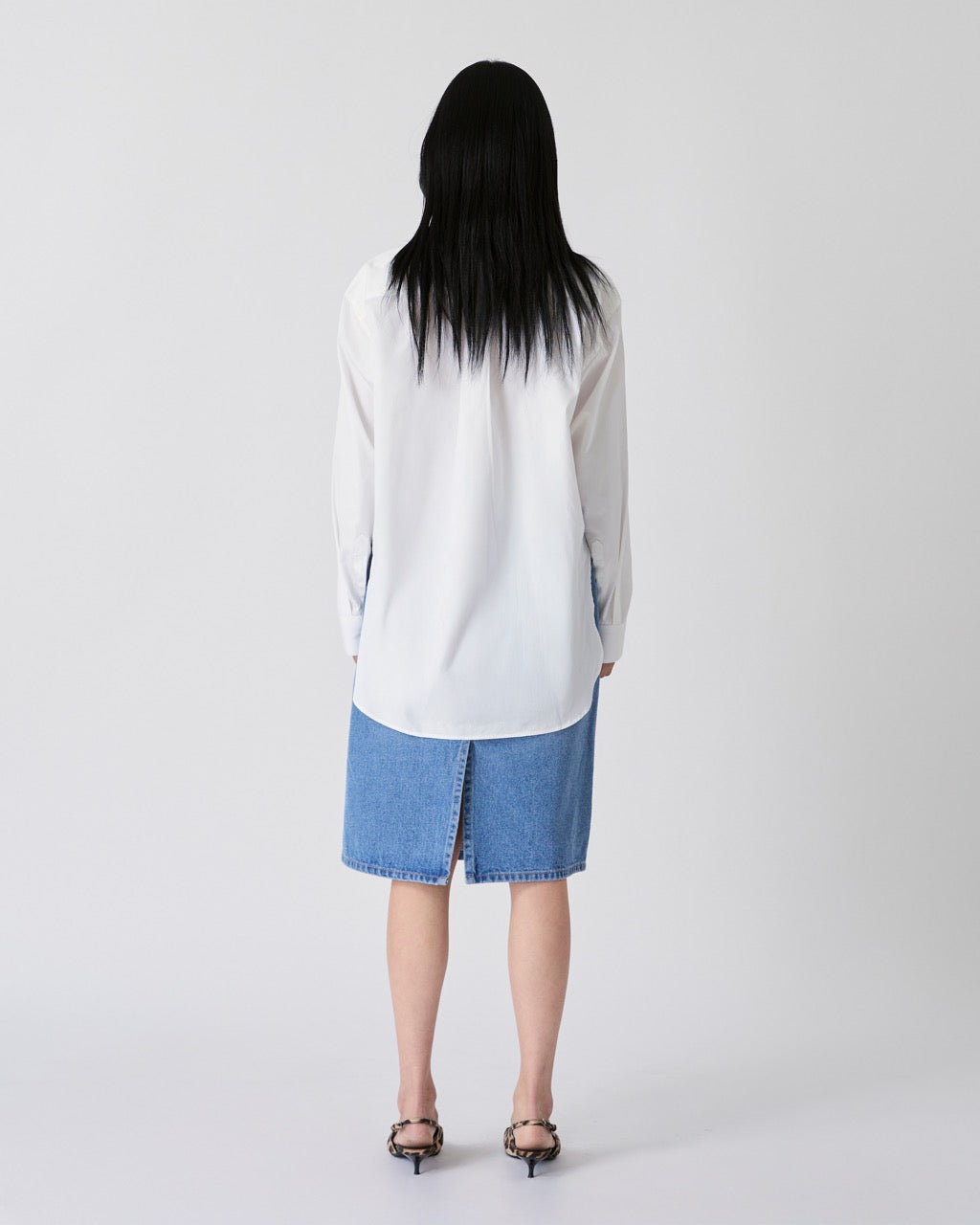 Découvrir - Cotton Poplin Shirt in White