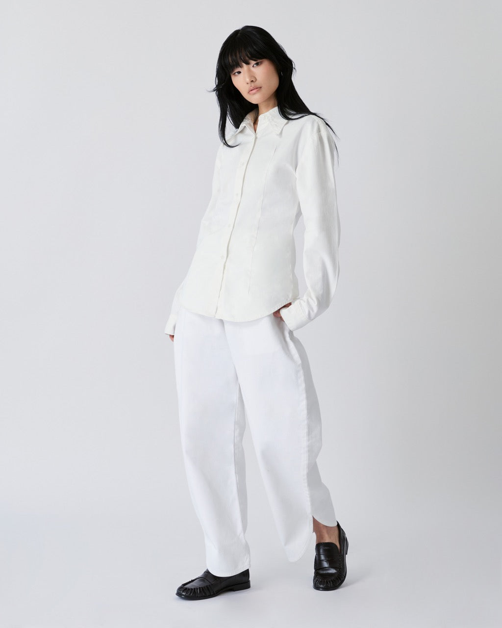 Découvrir - Slim Fit Denim Shirt in White