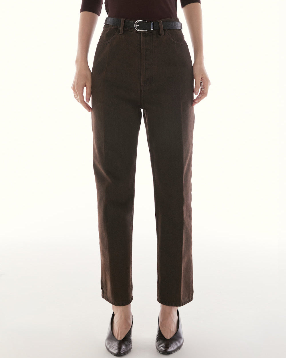 Le Fauve - AMR Boyfriends Pleated Jeans in Brown
